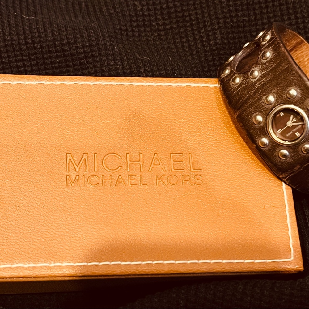 Vintage Michael Kors Woman’s Leather Cuff Watch